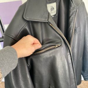 Price drop!!! NWOT black leather bomber jacket